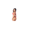 Ensemble sexy 2 pièces en crochet tricoté avec haut ajustable et string 
